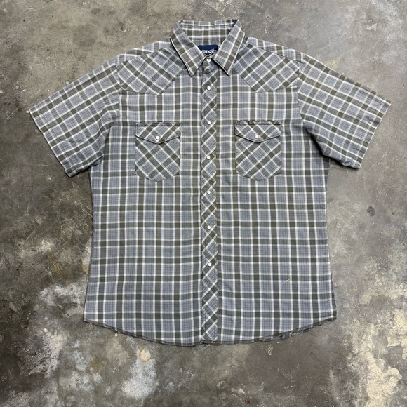 Wrangler Vintage Brushpopper Pearl Snap Western Shirt - Picture 2 of 9